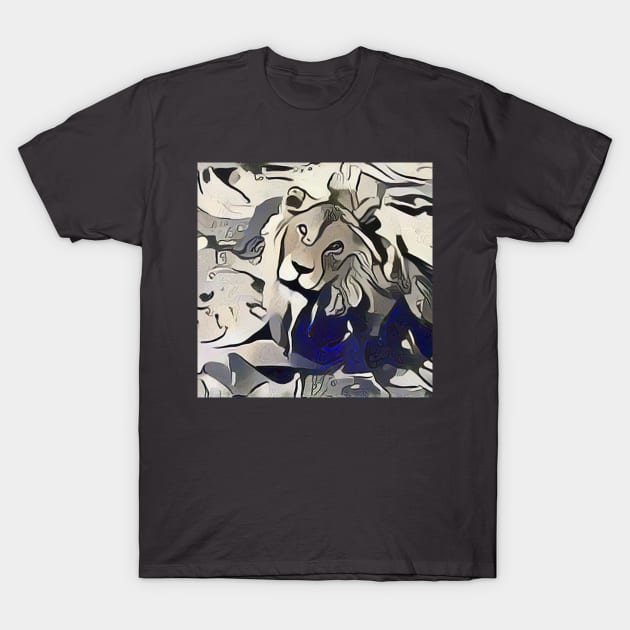 lion painting (leo art, lion king) T-Shirt by Thepurplepig